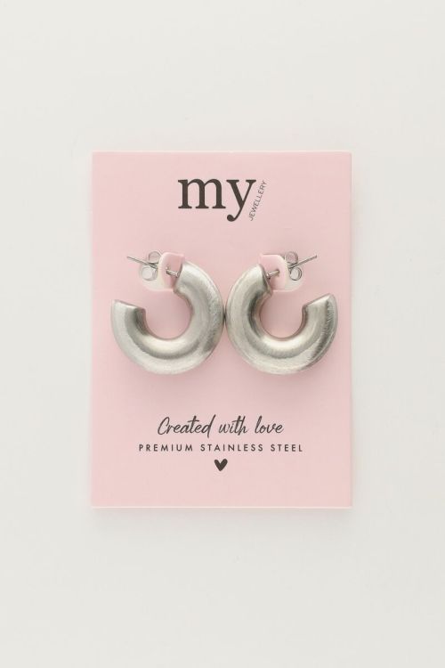 Hoop earrings with matte texture | My Jewellery