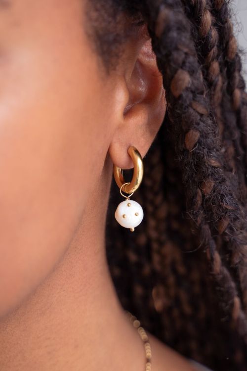 hoop earrings with pearl and studs | My Jewellery