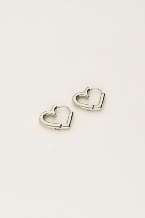 Earrings with small open heart | My Jewellery