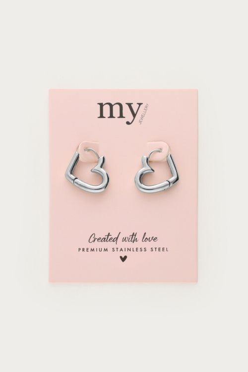 Earrings with small open heart | My Jewellery