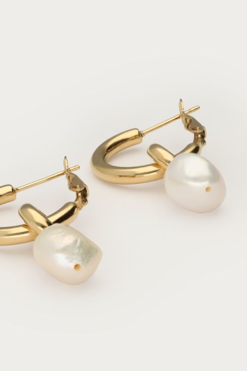 Hoops with freshwater pearl | My Jewellery