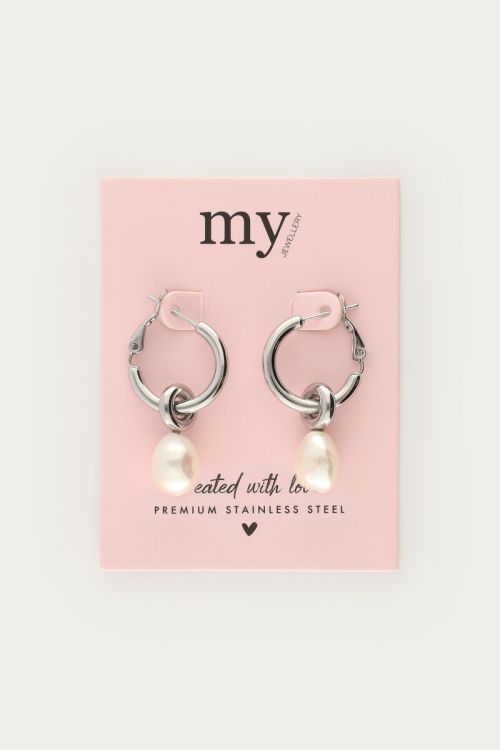 Hoops with freshwater pearl | My Jewellery