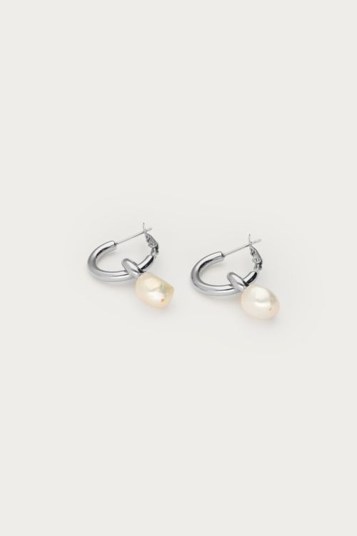 Hoops with freshwater pearl | My Jewellery