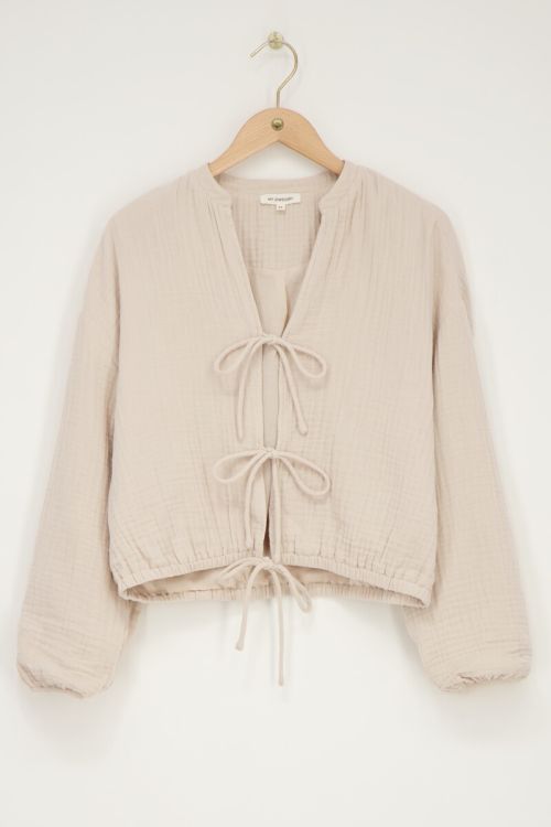 Hydrophilic beige blouse with bows | My Jewellery
