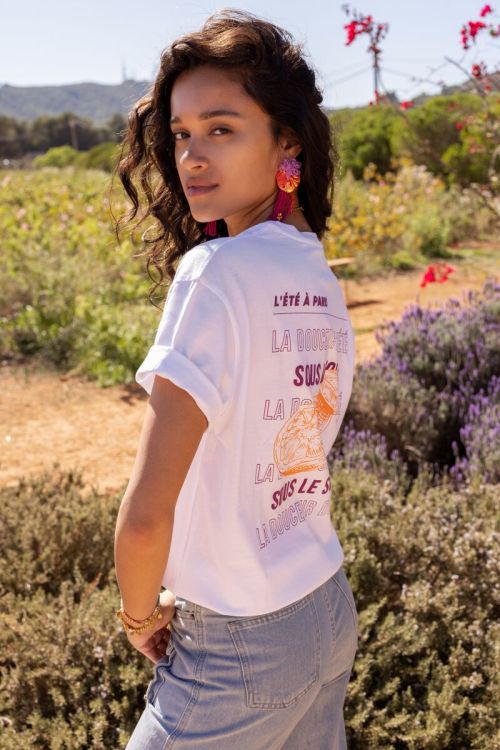 White t-shirt La douceur de l'ete | My Jewellery