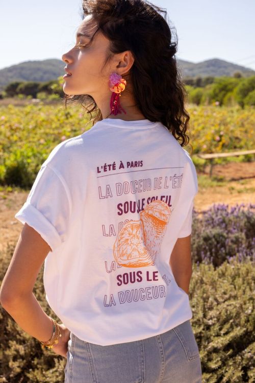 White t-shirt La douceur de l'ete | My Jewellery