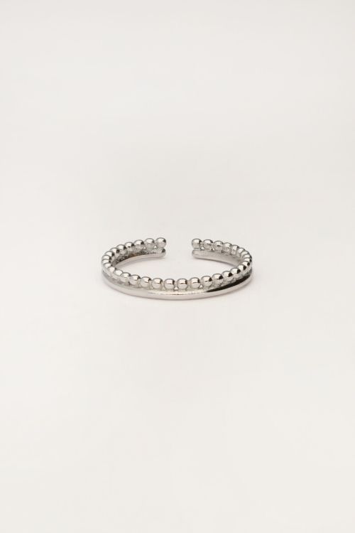 Bague fine Iconic avec billes