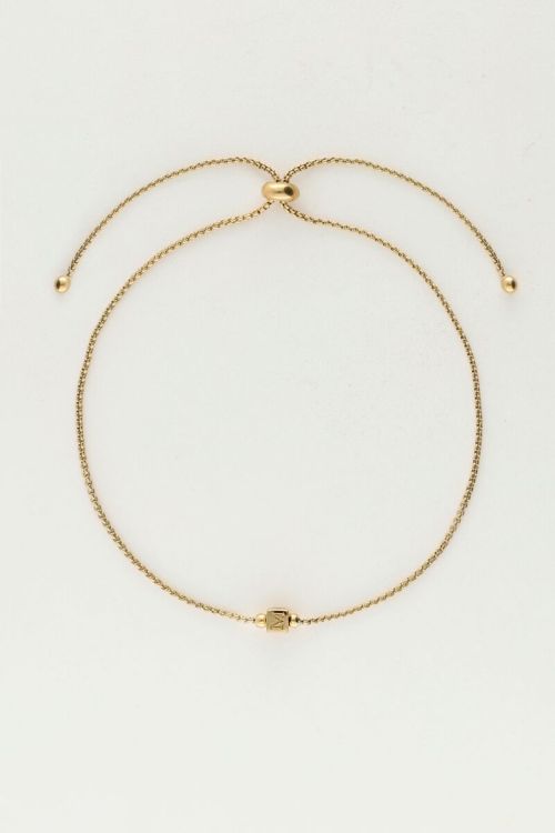 Minimalist necklace with cube initial  | My Jewellery