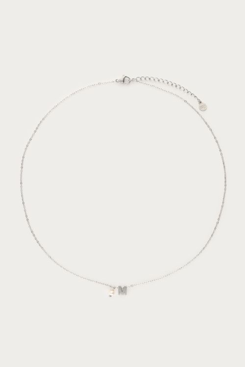 Initial necklace with freshwater pearl | My Jewellery