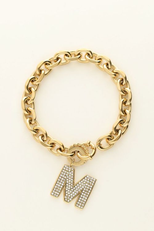 Initial strass armband