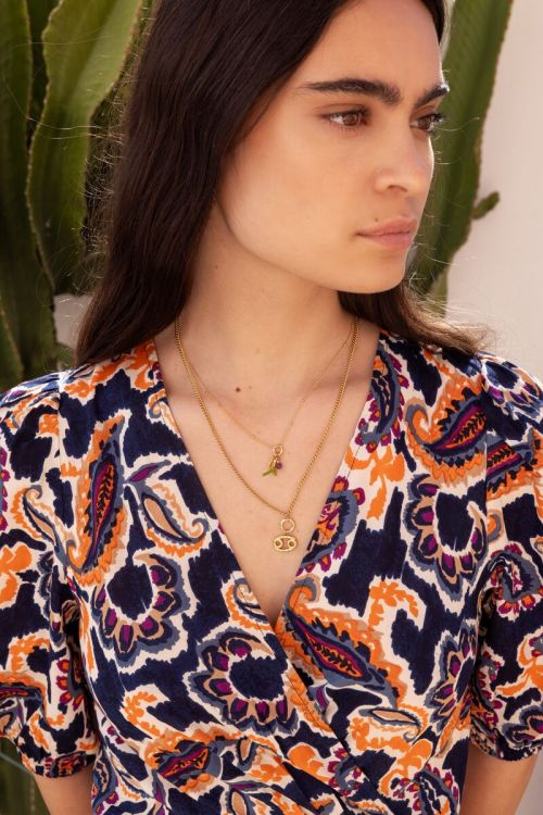 Necklace with green coral and star | My Jewellery