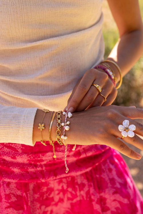 Bracelet avec perles d'eau douce Island Flowers