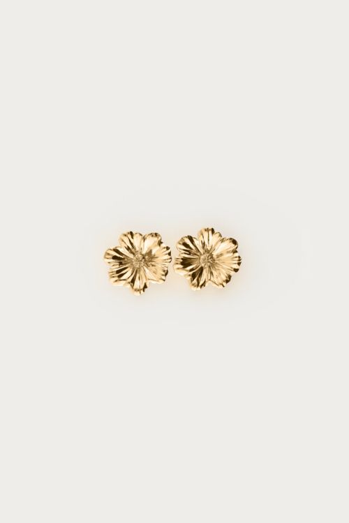Island studs oorbellen met bloemen