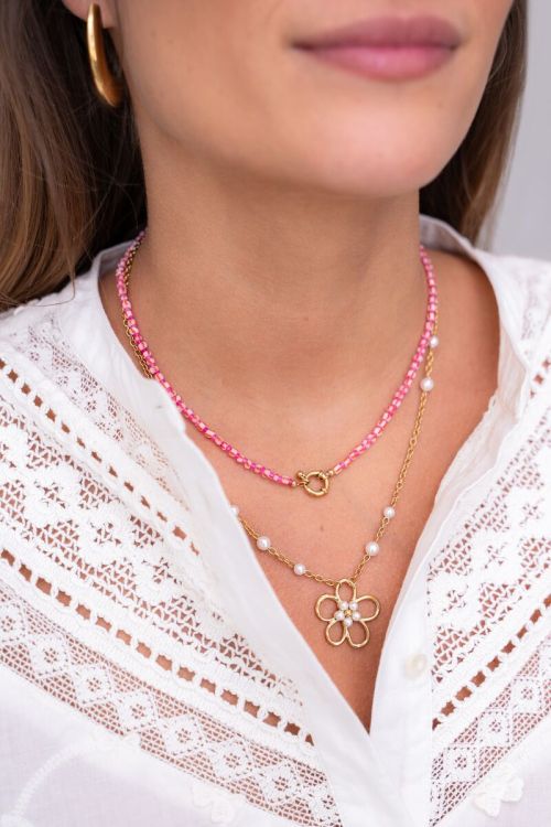 Island red beaded necklace with clasp | My Jewellery
