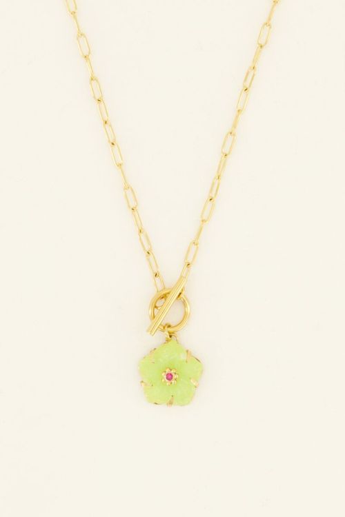 Casa fiore ketting met lime hibiscus bloem | My Jewellery