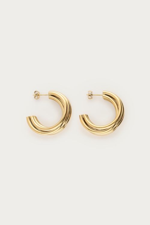Earrings with multi rows large