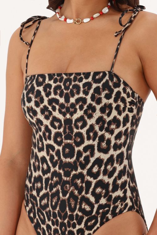 Leopard print swimsuit with bows | My Jewellery
