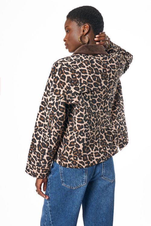 Leopard print jacket with corduroy collar | My Jewellery