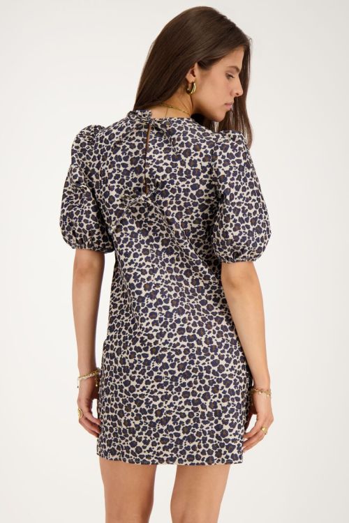 Panther print dress with bows and puff sleeves | My Jewellery