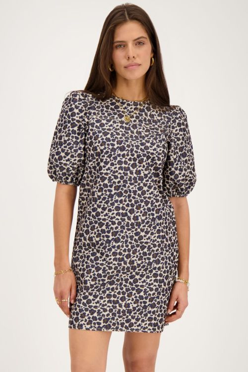 Panther print dress with bows and puff sleeves | My Jewellery