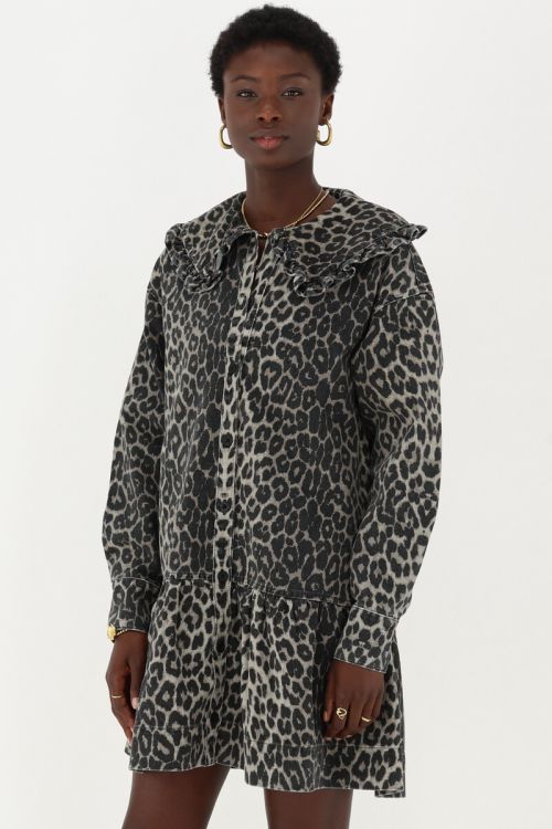 Leopard print dress with collar | My Jewellery