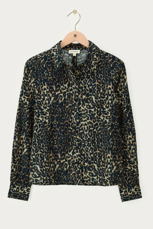 Leopard print linen look blouse with bows  | My Jewellery
