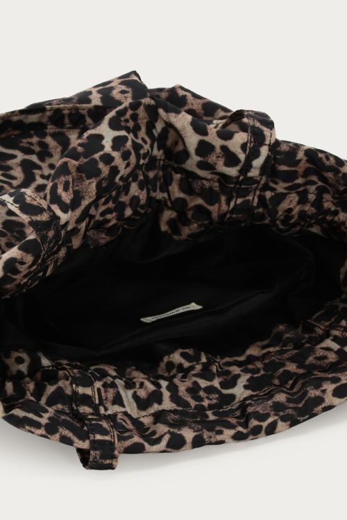 Leopard print pouch bag with purple cord | My Jewellery