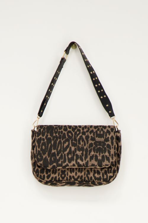 Panther print shoulder bag with two straps | My Jewellery