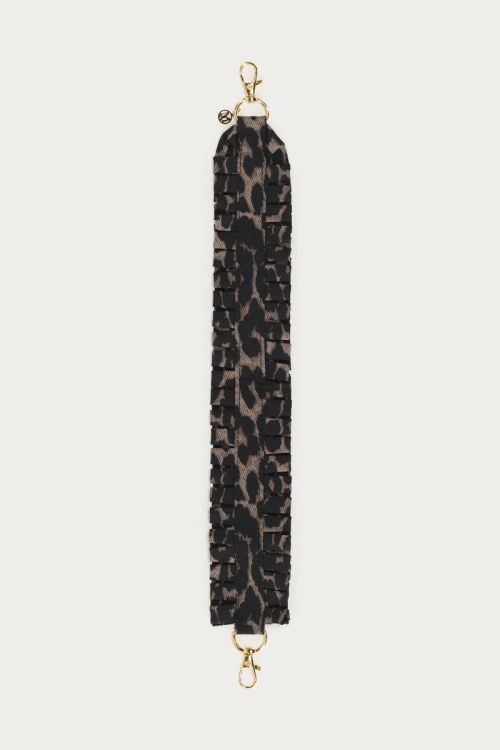 Panther print phone cord with ruffle | My Jewellery