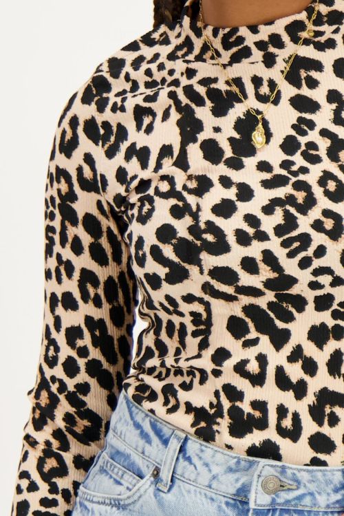 Panther print top with turtleneck  | My Jewellery