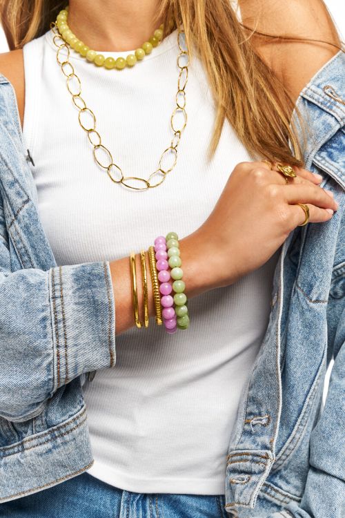 Light pink bracelet with beads | My Jewellery