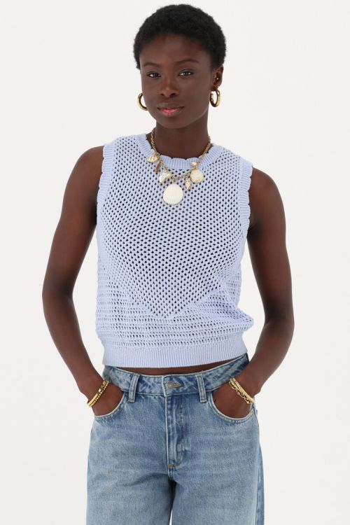 Light blue crochet spencer | My Jewellery