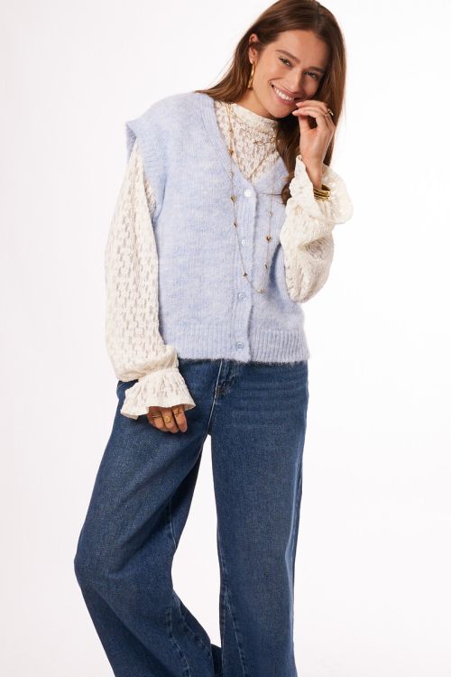 Light blue oversized gilet | My Jewellery