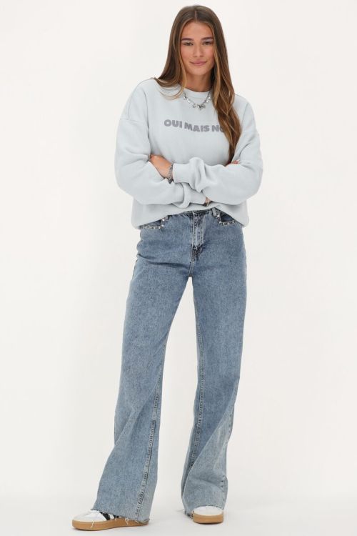 Light blue ''Oui mais non'' sweater | My Jewellery