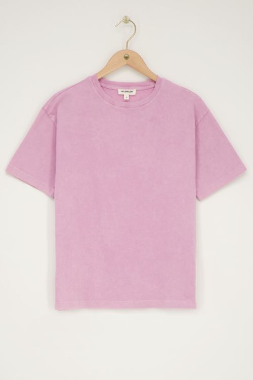 Light pink basic T-shirt acid wash | My Jewellery
