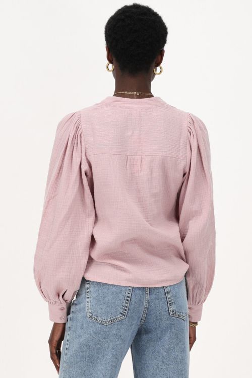 Light pink muslin blouse with lurex | My Jewellery