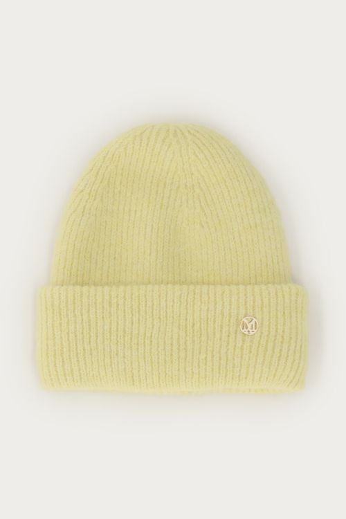 Light yellow knitted beanie | My Jewellery