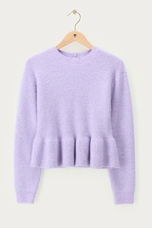 Lilac peplum sweater | My Jewellery