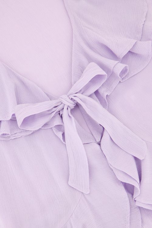 Lilac ruffle top with bow | My Jewellery