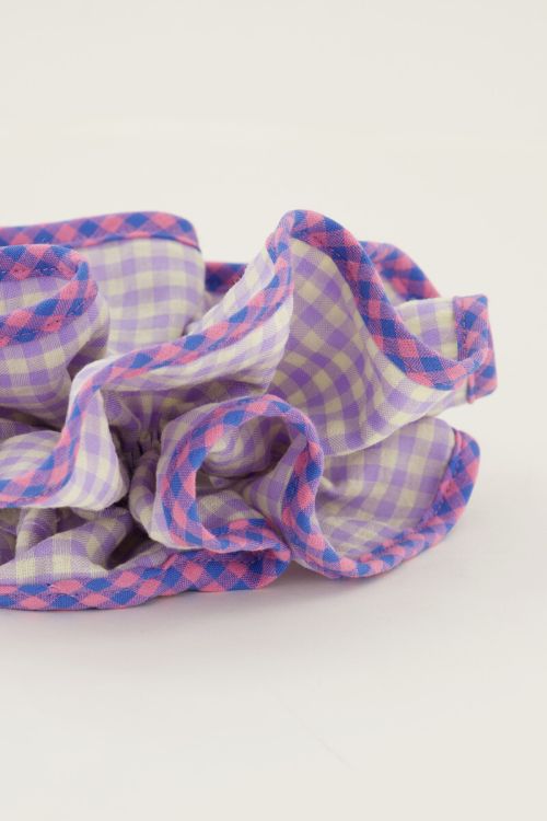 Lilac scrunchie with plaid | My Jewellery