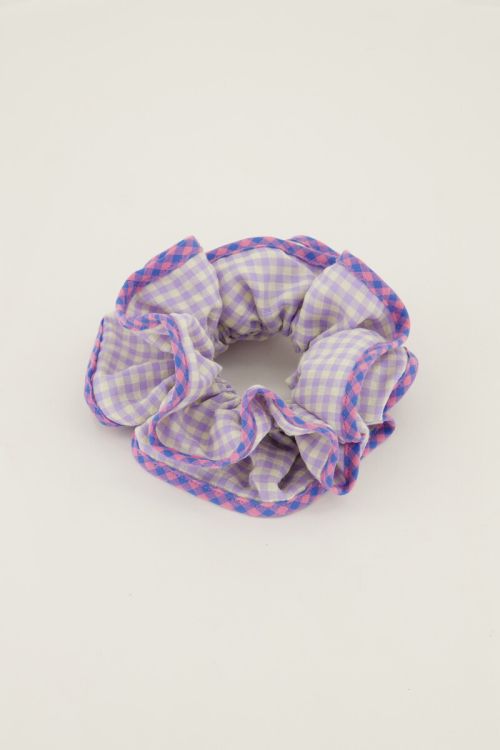 Lilac scrunchie with plaid | My Jewellery