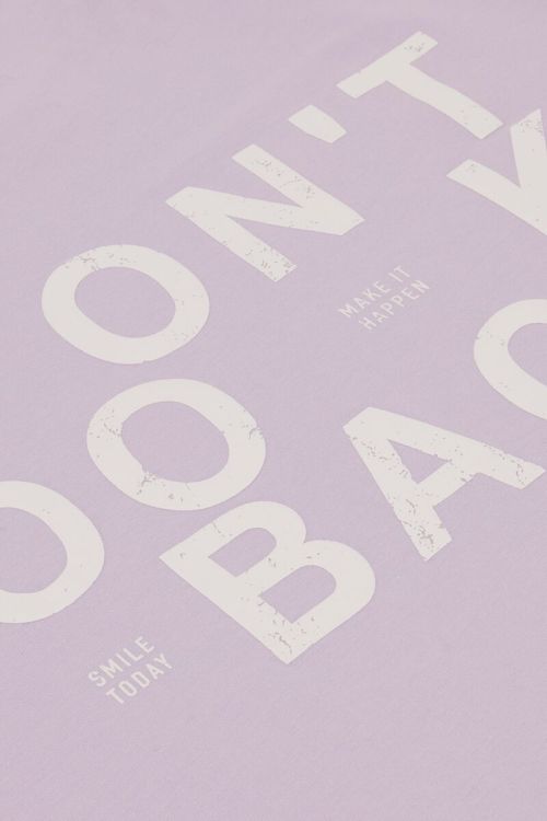 Lilac T-shirt don't look back | My Jewellery