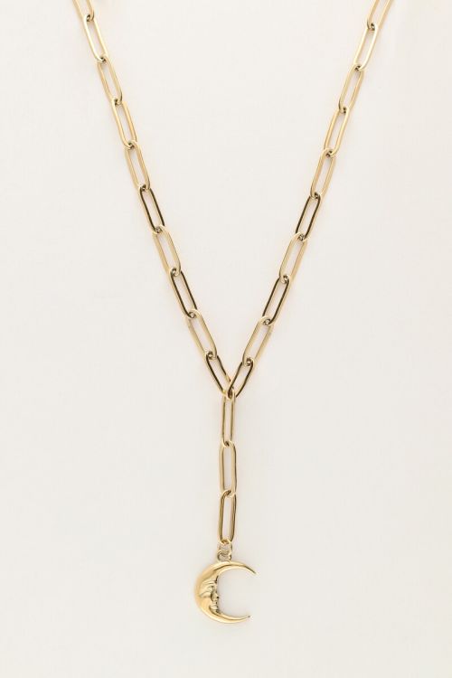 Long chain necklace with moon  | My Jewellery