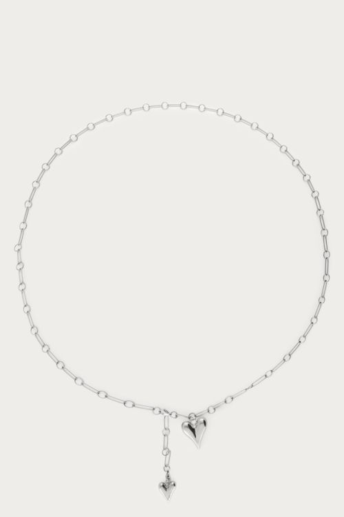 Long chain necklace Y-shape with hearts | My Jewellery