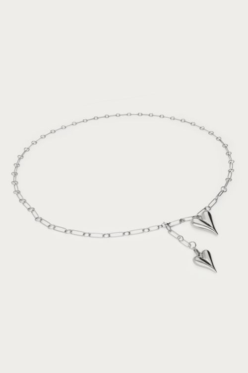 Long chain necklace Y-shape with hearts | My Jewellery