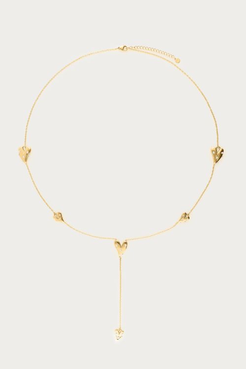 Long necklace with hearts & faux pearls | My Jewellery