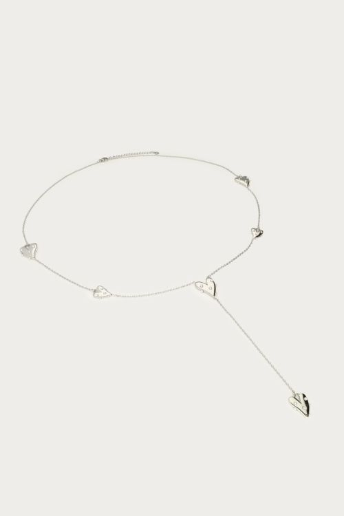Long necklace with hearts & faux pearls | My Jewellery