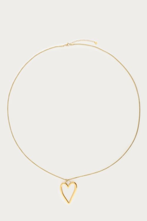 Long necklace with open heart  | My Jewellery