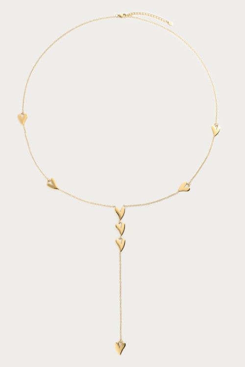 Long necklace y-shape with hearts | My Jewellery