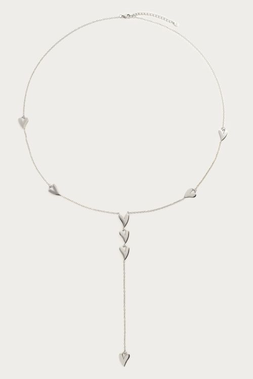 Long necklace y-shape with hearts | My Jewellery